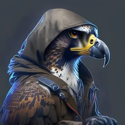 profile picture of a falcon as a hacker