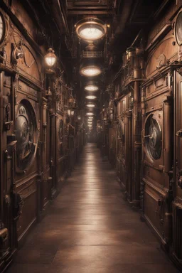 Steampunk video corridor