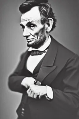 Abraham Lincoln holding a six-inch long wooden stake vintage photography, beautiful, Tumblr aesthetic, retro vintage style, HD photography, hyperrealism