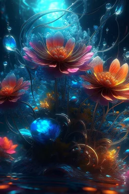 Magical Fantastic Flowers, Liquid Structure, Flying Petals, Sparks, Lightning, Splash, Portrait Photography, Fantasy Background, Intricate Patterns, Ultra Detailed, Luminous, Radiance, Ultra Realism, Complex Details, Intricate Details, 16k, HDR, High Quality, Trending On Artstation, Sharp Focus, Studio Photo, Intricate Details, Highly Detailed, By Greg Rutkowski