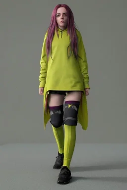 Billie Eilish, in stockings