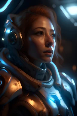 space warrior, beautiful, female, ultrarealistic, soft lighting, 8k