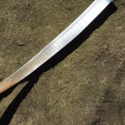 A legendary and wonderful long sword with two edges in hand