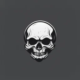 minimalistic skull logo