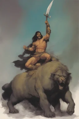 catula the barbarian by Frank Frazetta