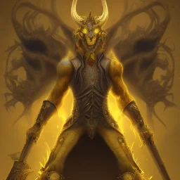 Demon sin of pride, evil, yellow