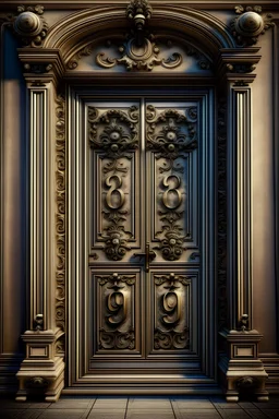 A beautiful baroque door portrait with a numbers 700, and text Thank You extremely detailed hyperrealistic concept portrait