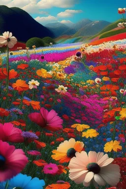 A place full of colorful flowers