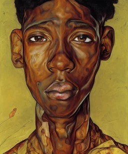 wealthy African American young boy by Egon Schiele