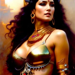 portrait beautiful face Dejah Thoris, busty,ancient metal armor balanciaga fashion clothe painting by gaston bussiere, greg rutkowski, yoji shinkawa, yoshitaka amano, tsutomu nihei, donato giancola, tim hildebrandt, oil on canvas, cinematic composition, extreme detail,fit full head inside picture,16k