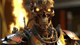 4k full realism full details sorcier vaudou africain firestarter hardrock robot terminator