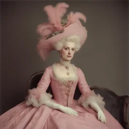 Marie-Antoinette , plastic jacket, pink,autochrome