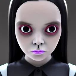 Wednesday Addams, Wednesday, soft goth lip, hyper detail, octane render, unreal engine 5, photorealistic, 8k resulation