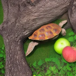 turtle and apple tree