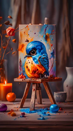 milting big candle on a skull