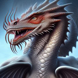 Portrait of dragon, highly detailed, color patterns on wings, soft studio lighting, background 64k