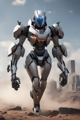 A battle iron suit with the ability to fly