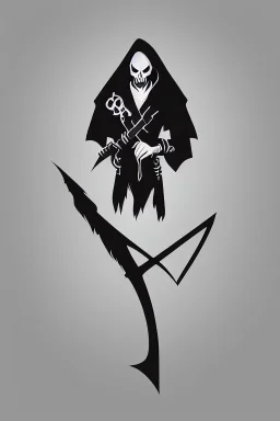 Extremely simple logo representing the grim reaper