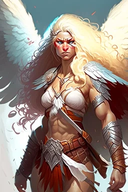 female aasimar barbarian dnd character