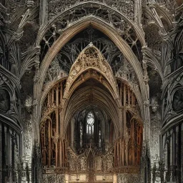 Insanely detailed photograph of an “ gothic church” with intricate detauled artectecture, intricate embroidered band of plants, hyperdetailed painting by Ismail Inceoglu Huang Guangjian and Dan Witz CGSociety ZBrush Central fantasy art album cover art,8K, hdr, romantic, mysterious, ominous, flowers, jewelry, steam,oil,cafe,street vendor,steamship,D&D