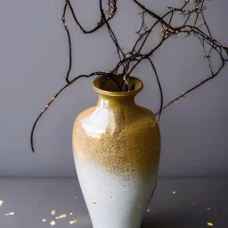 photo of a cracked ceramic vase repaired with gold, kintsugi, beautiful, vines and leaves, rosebuds, delicate, cinematic, high detail, beautiful composition, delicate arrangement, aesthetic, soft lighting, award winning photography, tender