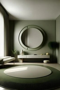 room design with circle and curve