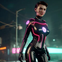 Sweet british cyber woman, cold ambient, rain, fog, latex, cables, purpurin, black, gold, rings piercing, brown, decorative color feathers, circuits, neon style, a lot of led lights, fog, rain, vibrant color, highly detailed, art stations, concept art, smooth, unreal engine 5, god rays, ray tracing, RTX, lumen lighting, ultra detail, volumetric lighting, 3d, finely drawn, high definition, high resolution.