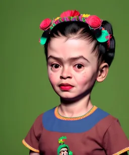 Frida toddler, full body, dramatic lighting, hyper realistic