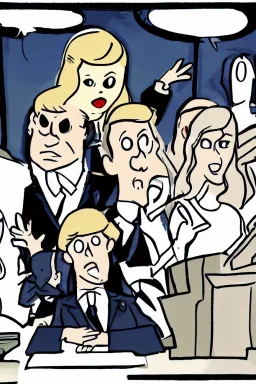 Taylor Swift as president of the US cartoony animation