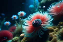 aquarium, nostalgia, anemone, sand, ocean, wonder, detailed, beautiful, flower, depth