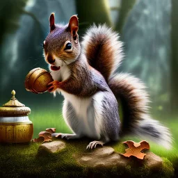 squirrel “wearing avatar make up”