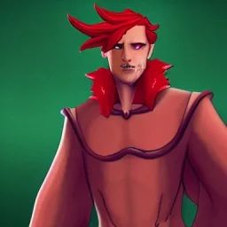 Forgotten realms animation male OC red tiefling