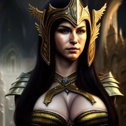 ultra detailed fullbody Portrait in oil on canvas of a beautiful busty woman with Skyrim Dragon priest mask and armor,extremely detailed digital painting, extremely detailed face,crystal clear Big eyes, mystical colors ,perfectly centered image, perfect composition,rim light, beautiful lighting, 8k, stunning scene,extremely sharp detail, finely tuned detail, ultra high definition raytracing, in the style of robert e howard and pablo oliveira and Ken Kelley and Ohrai Noriyoshi and Simon Bisley