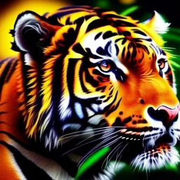 ultra detailed fullbody portrait of beautiful Giant Tiger , extremely detailed digital painting, intrincate, extremely detailed face,crystal clear Big eyes, in the style of wayne reynolds, mystical colors , perfectly centered image, perfect composition, rim light, beautiful lighting,8k, stunning scene, raytracing