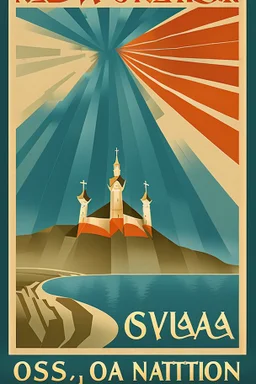 Make a poster about a nation called Osvakia. Known for its liberalism and coast