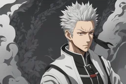 Gojo satoru in 8k dinamk anime drawing style, non-eyes, close picture, jujutsu-kaisen world, intricate details, highly detailed, high details, detailed portrait, masterpiece,ultra detailed, ultra quality