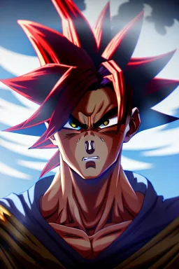 Goku,super detailed,photography,hiper realístic,ultra-defined, detailed,highly-detailed, beautiful detail,vivid,atmospheric, realistic,cinematic photorealistic -chaos 0