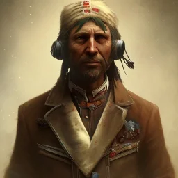 American native.Style,by red dead redemption by andrea bonelli,by Jean Baptiste Monge.