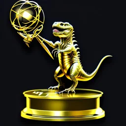 A dinosaur wins an Emmy Award