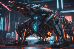 Cyber Machine in 4k realistic cg artstyle, ninja them, neon details, full body, apocalypse, intricate details, highly detailed, high details, detailed portrait, masterpiece,ultra detailed,best quality