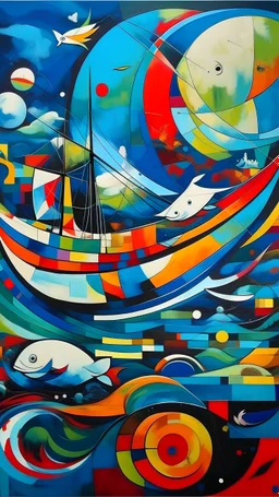 Moby Dick al estilo Kandinsky