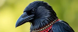 crow dad, faceted portrait, wearing tunique