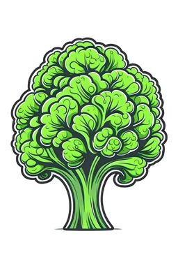 Broccoli in a shape of brain logo
