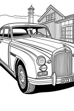 Classic cars Bentley coloring book for kids