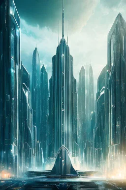 <@1070343311166017606>: Enormous alien mothership looming over a futuristic city skyline, Imposing presence, extraterrestrial invasion, awe- inspiring scale, ominous atmosphere, desperate resistance, hyperdetailed, story telling, moody, cinematic view, hyperrealistic, scifi movie scene,in a four dimension environment