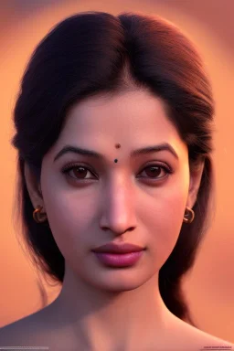 South Indian actress Tamannaah, by Mahmoud Sai, Cartographic, Circuitry, Golden Hour, Closeup-View, 16k, Lumen Global Illumination, Diffraction Grading