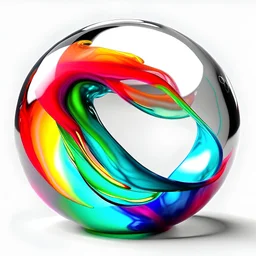 ball, stylized, glass, colorful, no background