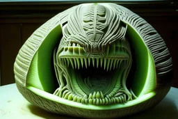 H R Giger watermelon carving