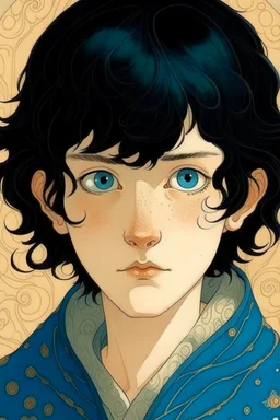 black hair freckles blue eyes young wizard beardsley