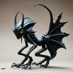 Black alien gremlin treant Robot